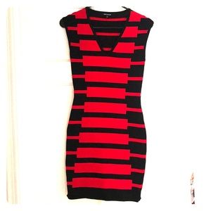 Red/Black Bodycon mini dress SMALL